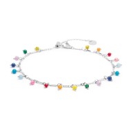 Cavigliera catena con agata colorata pendente