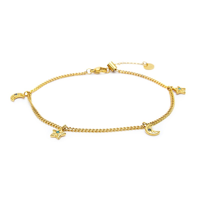 Cavigliera stella e luna