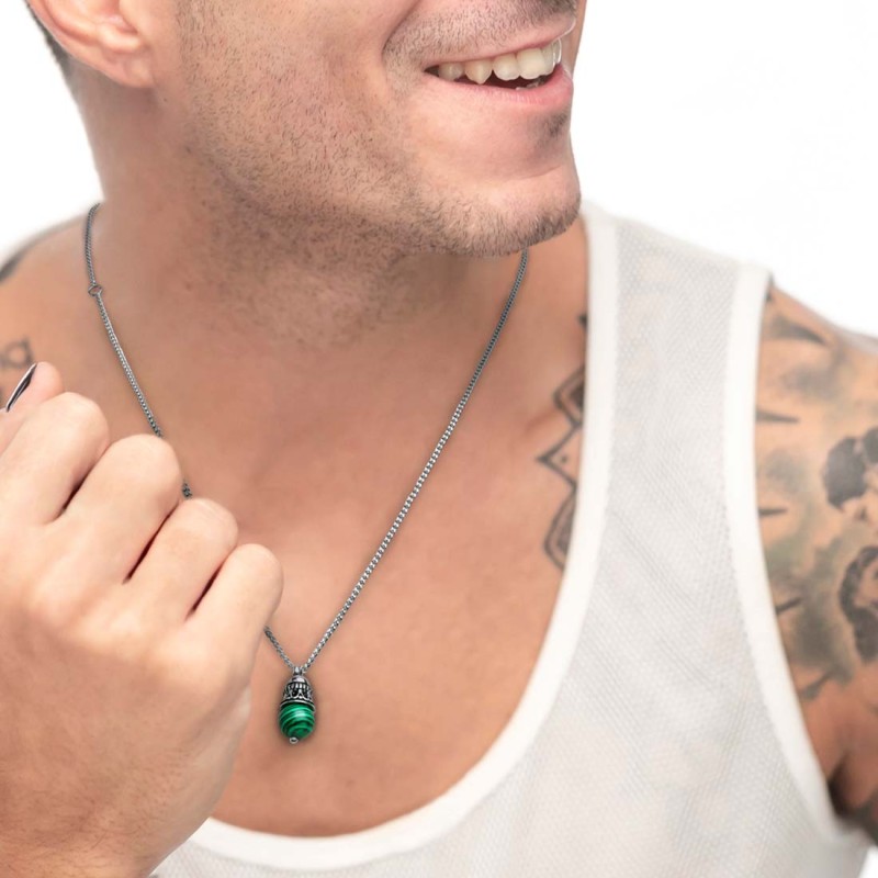 Collana catena grumetta con pendente