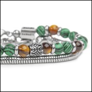 Bracciale malachiete e bracciale catena snake