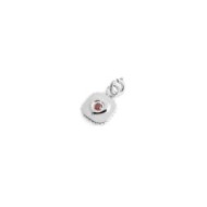 Charm piastrina cuore con zircone