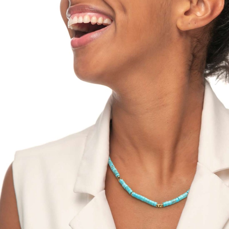 Collana con pendente e collana con pietre a rondelle