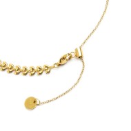 Collana catena a foglia e collana con pietre a rondelle