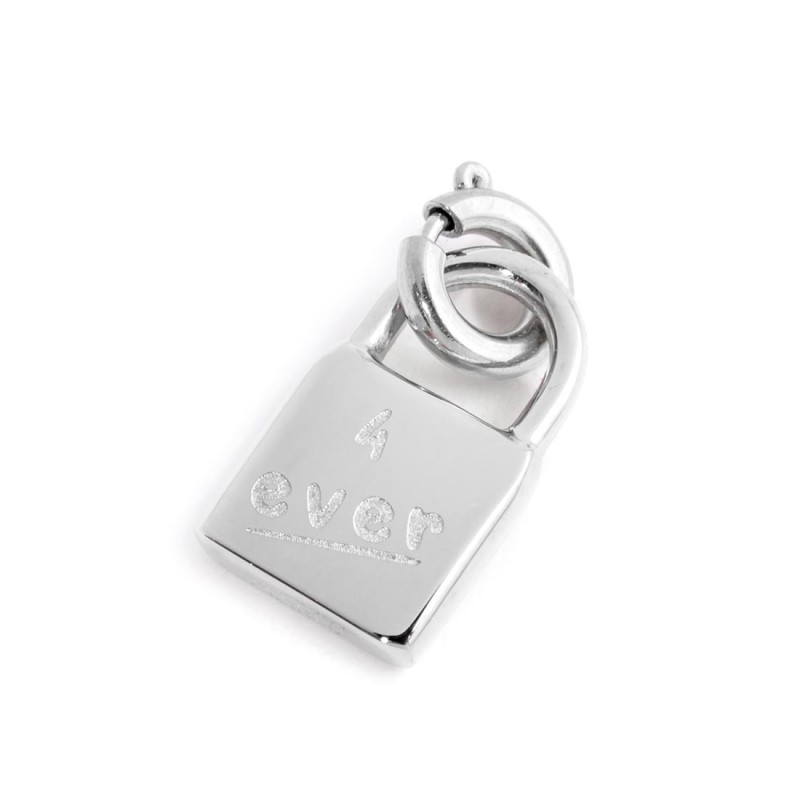 CHARM LUCCHETTO CON CRISTALLI ROSSI