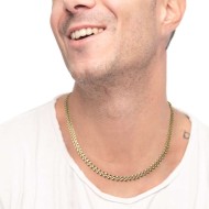 Collana catena a foglia e collana con pietre a rondelle