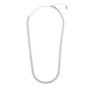 Collana catena a foglia e collana con pietre a rondelle