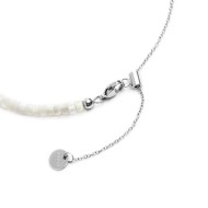 Collana catena a foglia e collana con pietre a rondelle