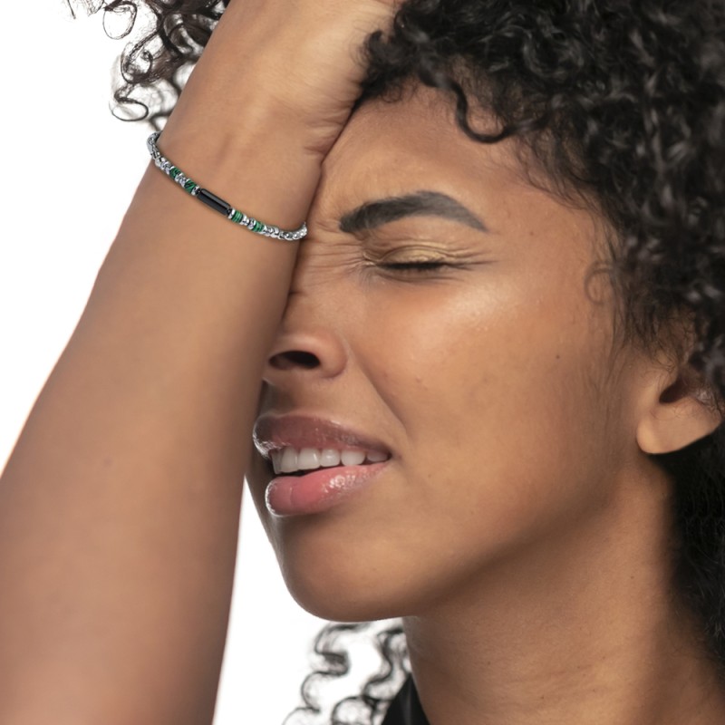 Bracciale elementi in pietra e bracciale con pietra centrale