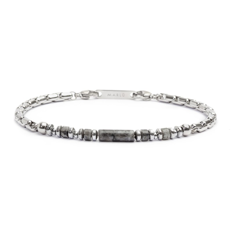 Bracciale elementi in pietra e bracciale con pietra centrale