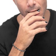 Bracciale con pietre a rondella e bracciale con sodalite