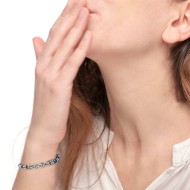 Bracciale con pietre a rondella e bracciale con sodalite