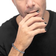 Bracciale con pietre a rondella e bracciale con sodalite