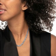 Collana catena a corda e collana con elemento in pietra