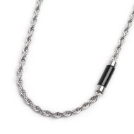 Collana catena a corda e collana con elemento in pietra