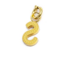 Collana con perle e lettera con cristalli