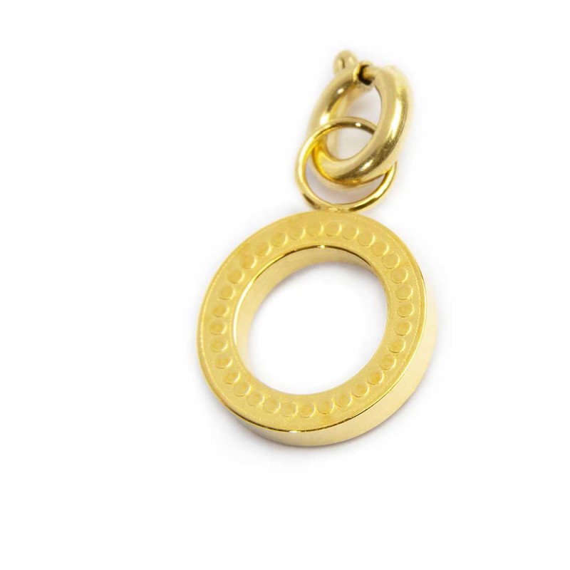 Collana con perle e lettera con cristalli