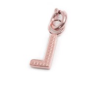 Collana con perle e lettera con cristalli