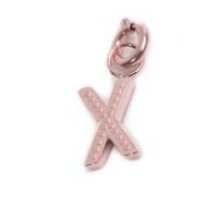 Bracciale con perle di fiume e bracciale a sfere con charm lettera cristalli