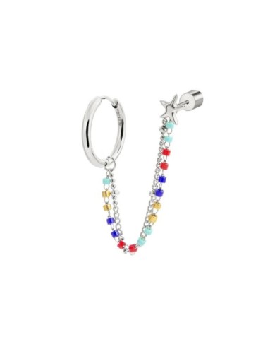 Orecchino multindosso stella marina e miyuki