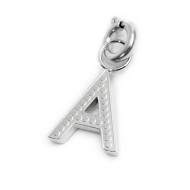 Bracciale con perle di fiume e bracciale a sfere con charm lettera cristalli