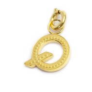 Bracciale con perle di fiume e bracciale a sfere con charm lettera cristalli