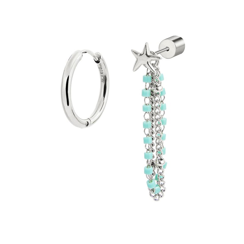 Orecchino multindosso stella marina e miyuki