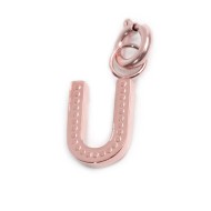 Bracciale con perle di fiume e bracciale a sfere con charm lettera cristalli