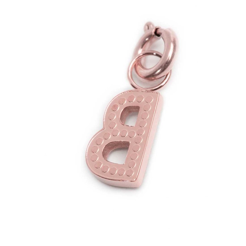 Bracciale con perle di fiume e bracciale a sfere con charm lettera cristalli