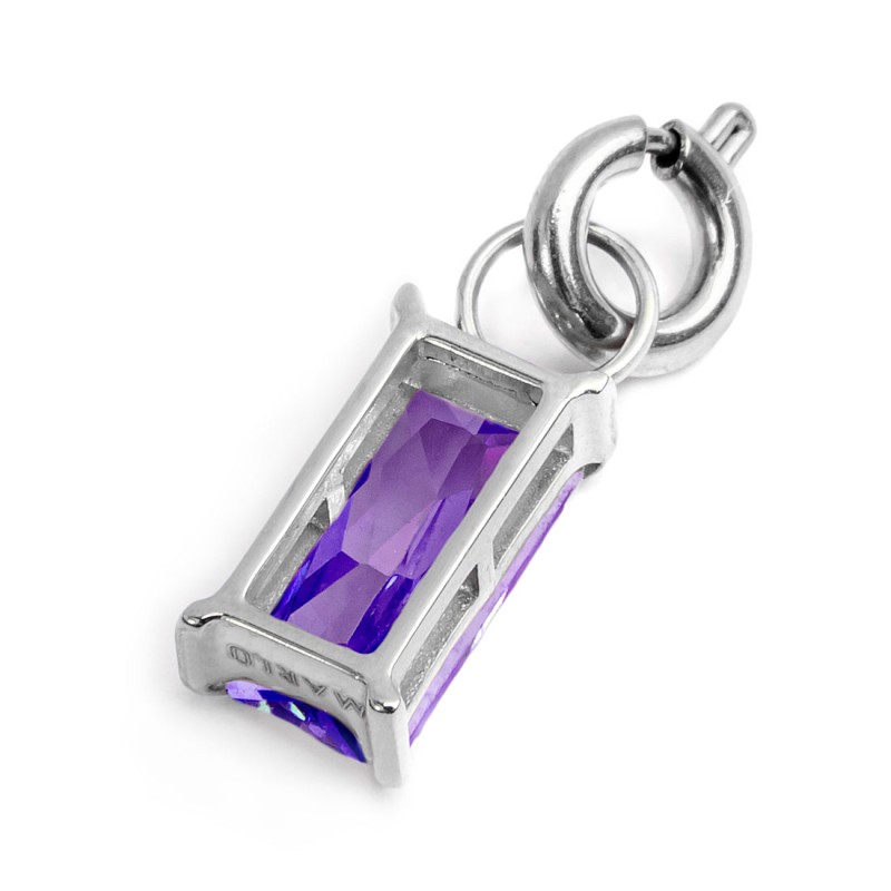 CHARM BAGUETTE CON CUBIC ZIRCONIA