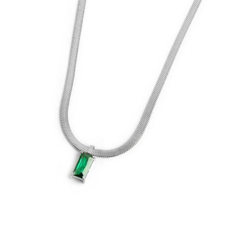 CN SNAKE PIATTA CON CZ BAGUETTE