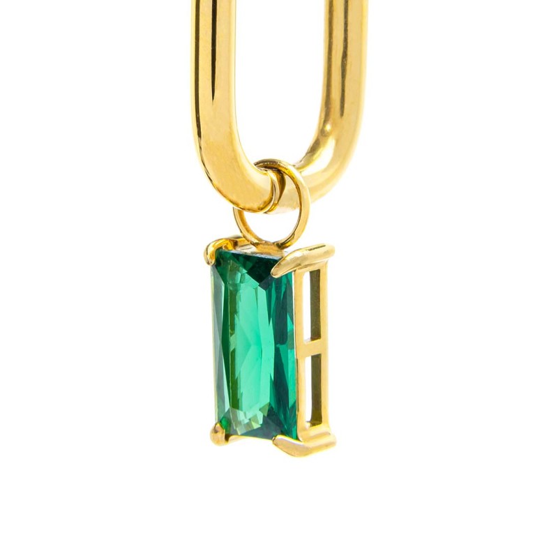 OR MONO OVALE CON CZ BAGUETTE PEND