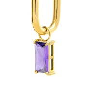 OR MONO OVALE CON CZ BAGUETTE PEND