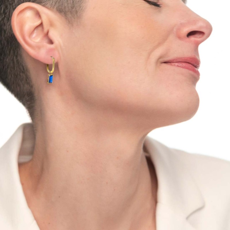 OR MONO OVALE CON CZ BAGUETTE PEND