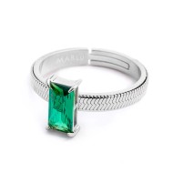 Anello con zircone baguette