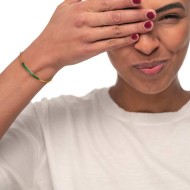 Bracciale catena con tennis cristalli baguette centrali