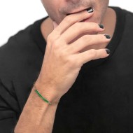 Bracciale catena con tennis cristalli baguette centrali