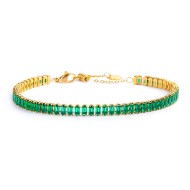 Bracciale tennis cristalli baguette