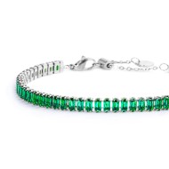 Bracciale tennis cristalli baguette