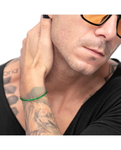 Bracciale tennis cristalli baguette