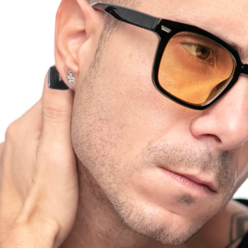 Orecchino a lobo serpente