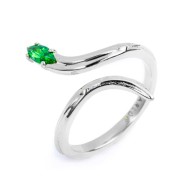 Anello serpente con zircone