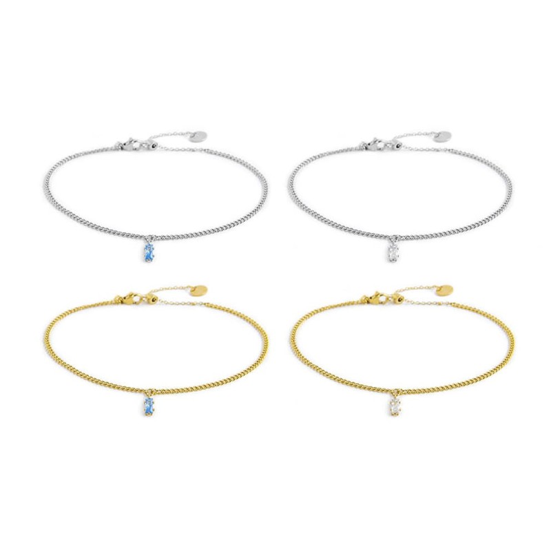 CAVIGLIERA CON CUBIC ZIRCONIA BAGUETTE