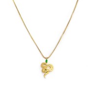 COLLANA CAT SNAKE QUADRATA E SERPENTE PEND