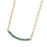 Collana tennis centrale cristalli baguette