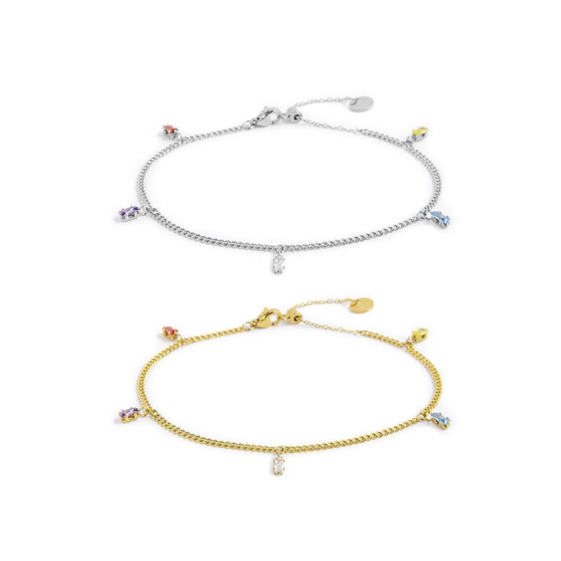 CAVIGLIERA Cz BAGUETTE COLORATI