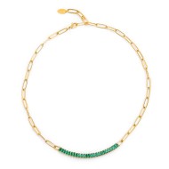Collana tennis centrale cristalli baguette