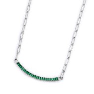 Collana tennis centrale cristalli baguette