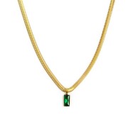 COLLANA CAT SNAKE E CRISTALLO PENDENTE