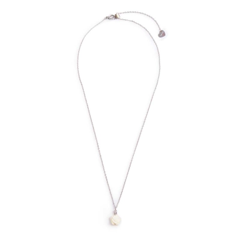 Collana con rosa in madreperla