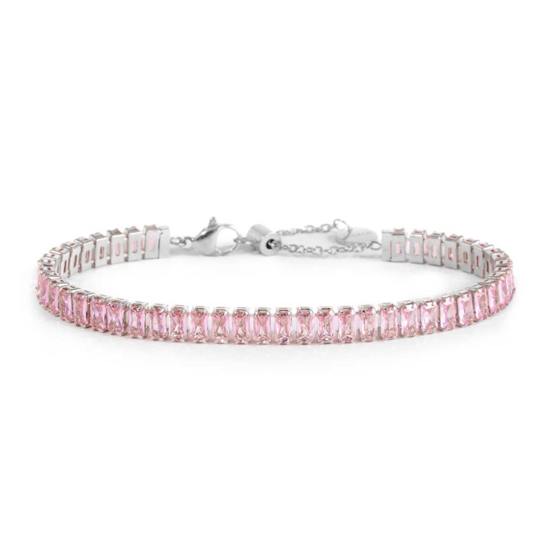 Bracciale tennis zirconi baguette